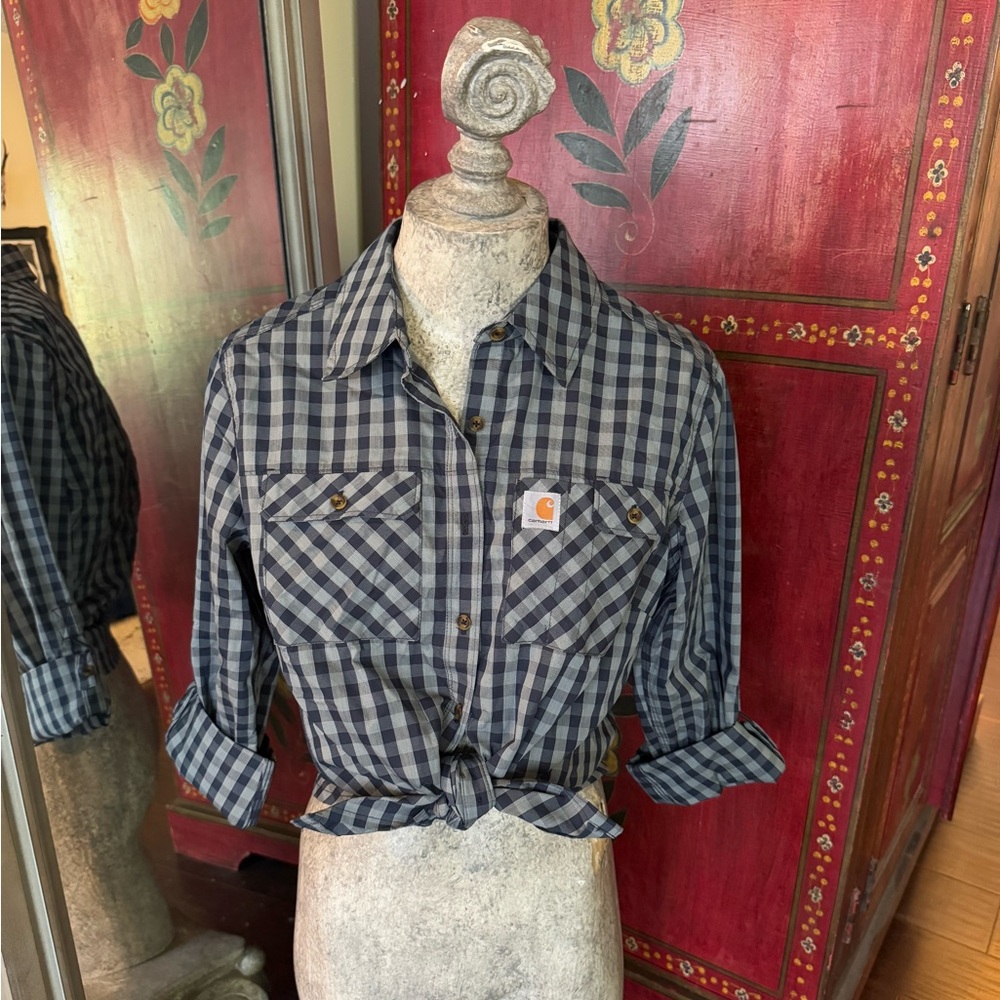 Carhartt plaid button up summer wicking